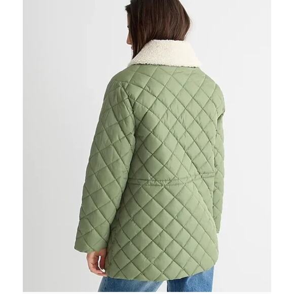 J. CREW Primaloft Quilted sherpa-lined puffer jacket in Navy Blue BM542 // M - Picture 14 of 16